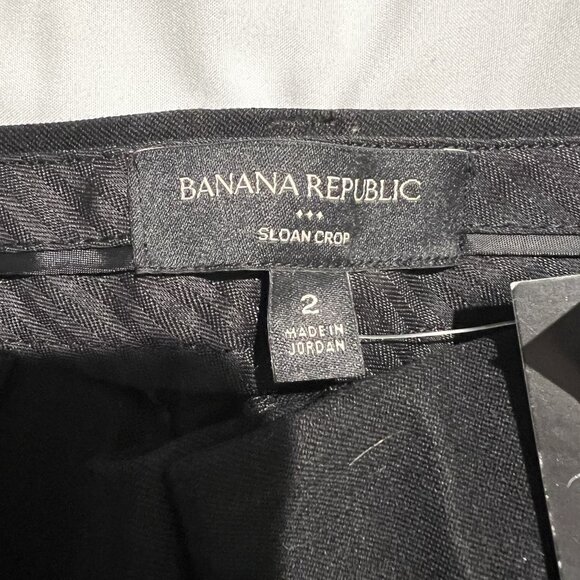 NWT Banana Republic Sloan Crop Women's Mid Rise Pants black new - Picture 9 of 11